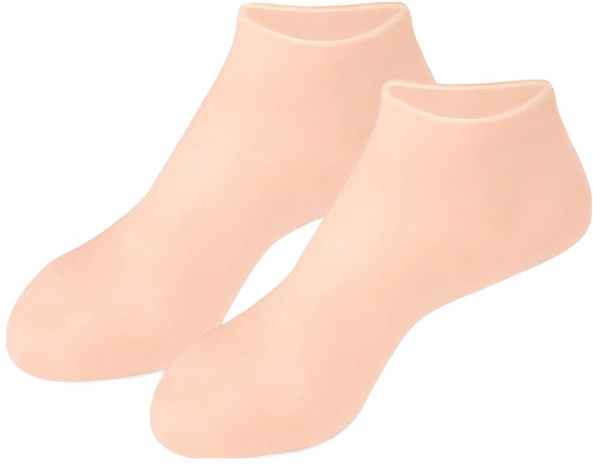 노크노크 실리콘 발관리 수유용 보습 양말 좌우 세트 스킨베이지 300g, 2세트