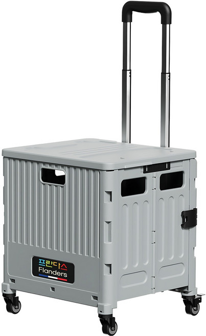 프란다스 접이식 쇼핑카트 70L C형, 그레이, 1개