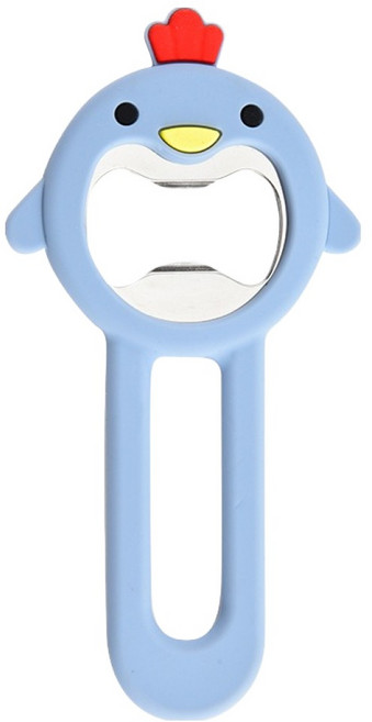 머니풀 귀여운 애니멀 자석 병따개, 블루, 1개