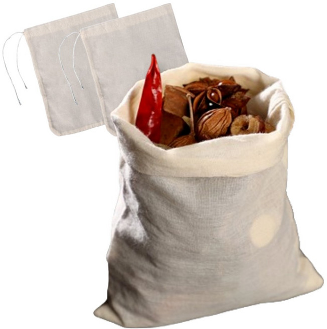 데일리픽 광목 순면 주머니 요거트 육수 면보, 3개