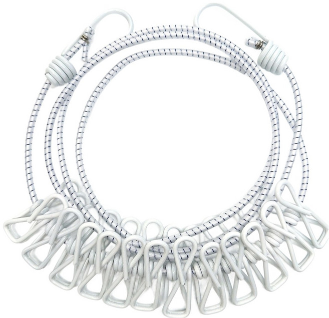 에스비 야외 캠핑용 빨래줄 1.8m, 흰색, 1개