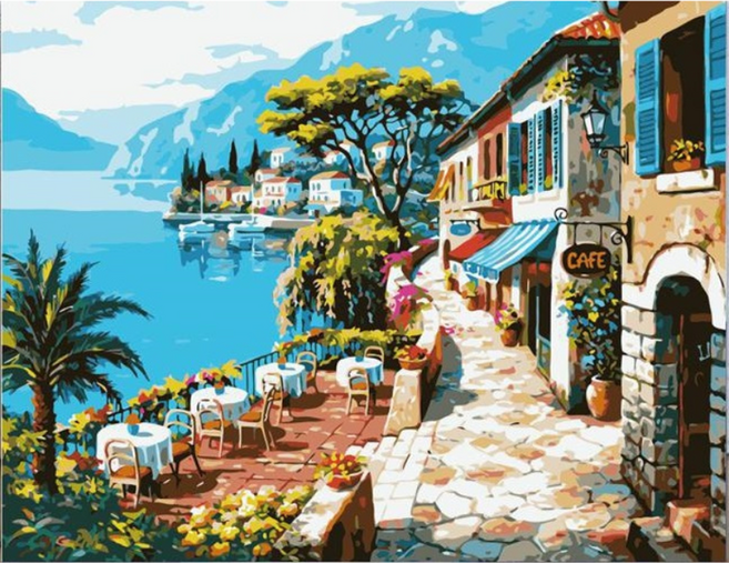 모노젠트 DIY 명화 유럽 명소 풍경그리기 유화 세트, Type O, 1세트