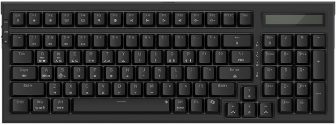 앱코 교체축 3모드 계산기 기계식 유무선 일반형 키보드, 블랙, K562, 리니어축