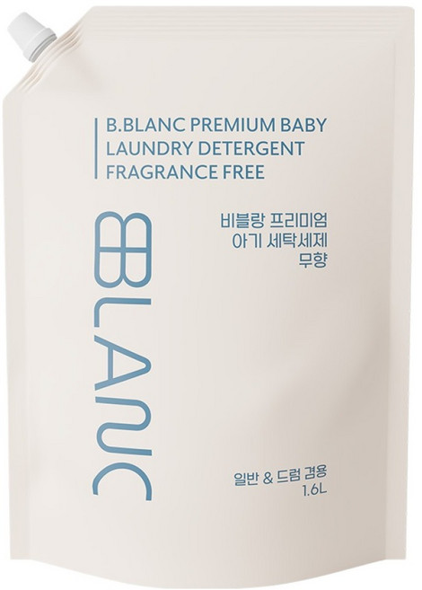 비블랑 유아 아기 세탁세제 무향 리필, 1개, 1.6L