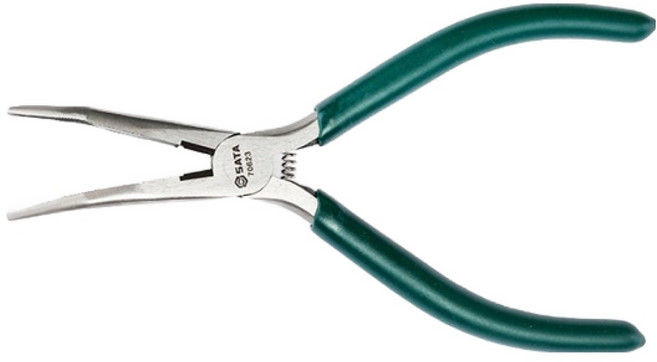 사타 전자 앵글 롱 노우즈 플라이어 6 70623, 1개