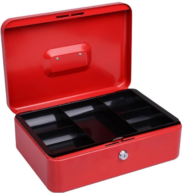 올이즈유 금전출납기 금고 15 x 12 x 8 cm, 레드