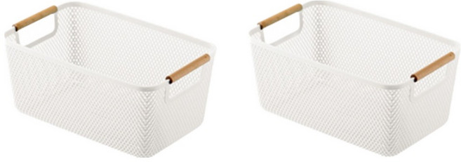 스카위즈 다용도 수납 바구니, 화이트, 2개