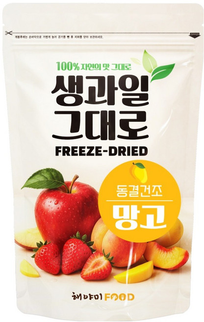 해야미 생과일 그대로 동결건조 망고, 1개, 100g