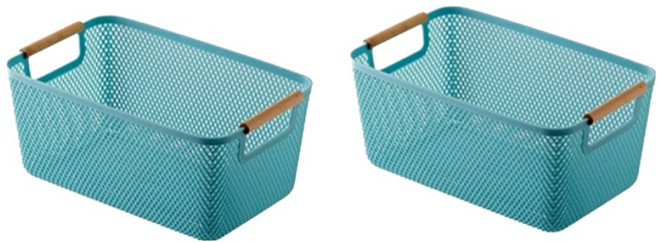 스카위즈 다용도 수납 바구니, 블루, 2개