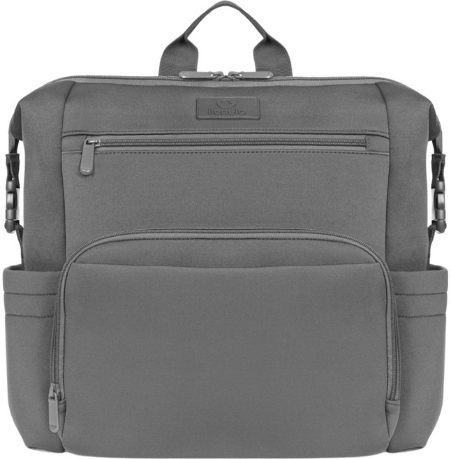 lionelo 多功能大容量時尚托特經典媽媽包 CUBE, 岩灰色