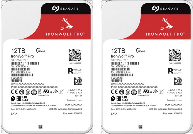 씨게이트 IronWolf PRO NAS용 HDD 2p, 12TB, ST12000NT001