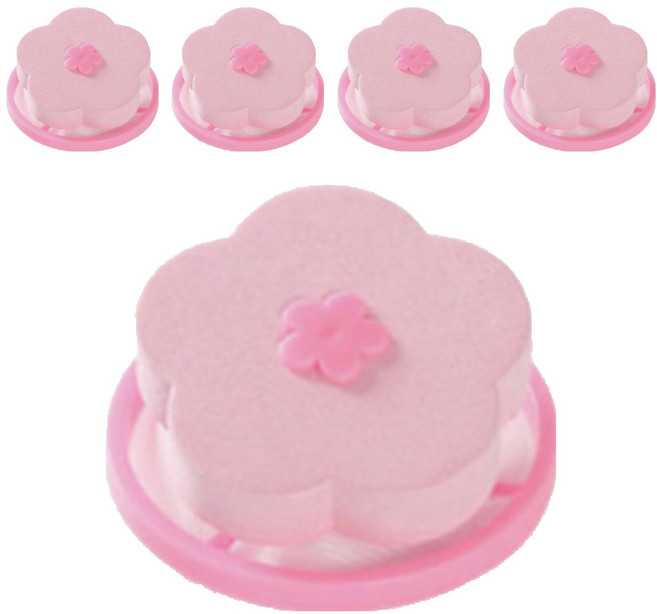 다오미 통돌이 세탁기 먼지 이물질제거 거름망, 핑크, 5개