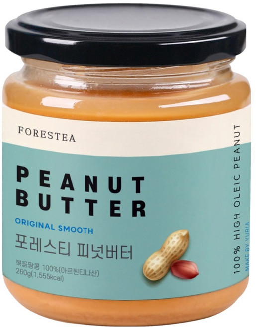 유리아 포레스티 땅콩버터, 1개, 260g