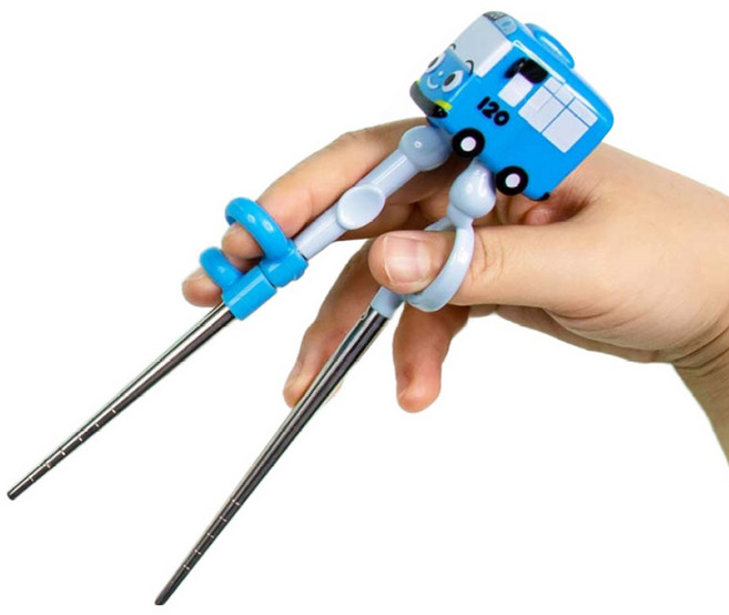 릴팡 타요 모션 스텐 1단계 교정젓가락, 타요블루, 1개