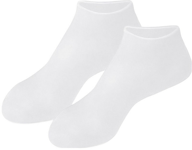 노크노크 실리콘 발관리 수유용 양발착용 보습 양말 세트 화이트, 2개입, 2세트, 300g