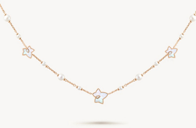 LOLA ROSE 女性用 New Ivy 珍珠多墜飾層次項鍊 LR50061