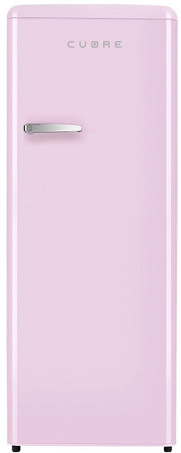 쿠오레 레트로 219L 일반형 냉장고 방문설치, 체리 핑크, CRR-219P