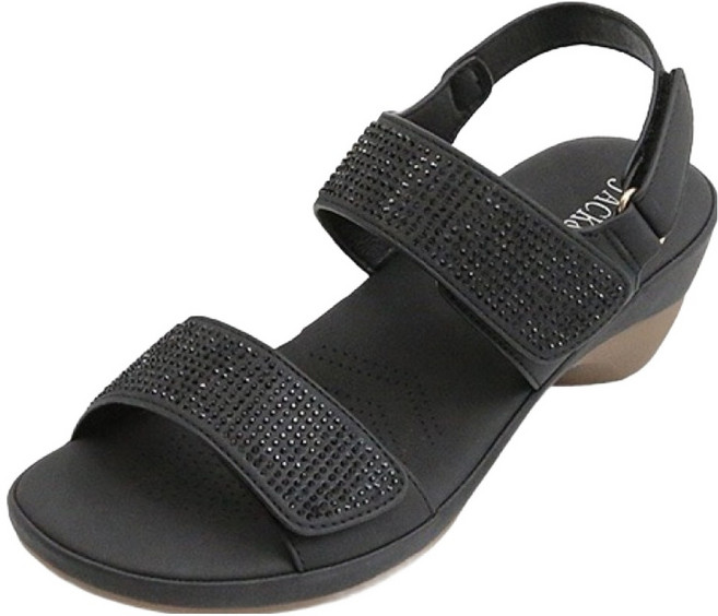 잭앤질 여성용 샤이닝 찍찍이 쿠션 샌들 JB5312