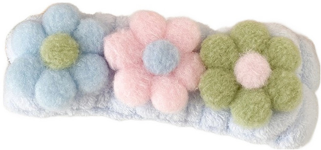 난리시스터즈 꽃모양 세안밴드, 1개, 푸른 색