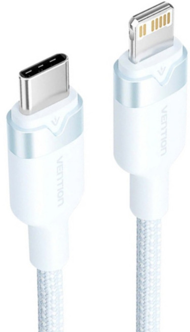 VEnTIOn 威迅 LAL Type-C-Lightning 充電線, 2m, 白色, 1條