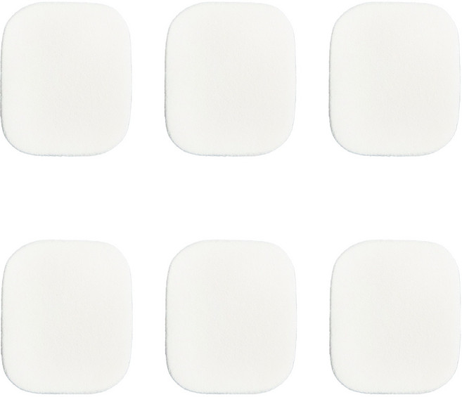 다크아이 다크니스 지갑형 고급 NBR 퍼프 사각형 6p + 지퍼백 세트, 1세트, 단일색상(퍼프), 혼합색상(지퍼백)