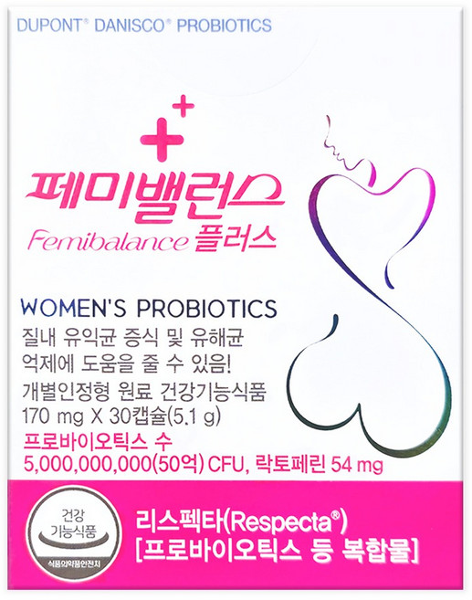 여성용 페미밸런스 플러스 질유산균 5.1g, 30정, 1개