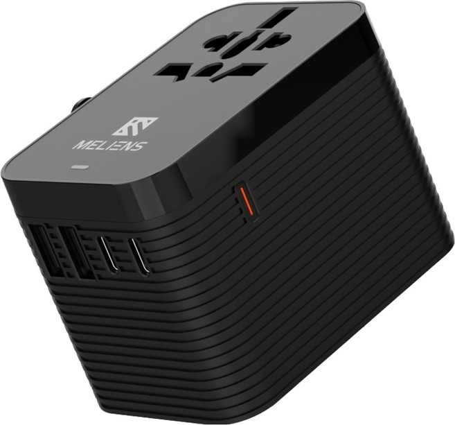 멜리언스 해외여행용 초고속 충전 멀티어댑터 블랙 PD35W_M2, 1개