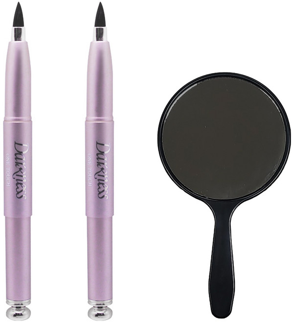 다크아이 다크니스 지갑형 원터치 립솔 2p + 공주 거울 + 지퍼백 세트, 1세트, 혼합색상