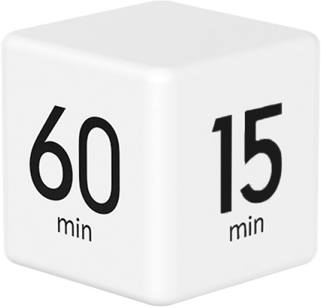 小麥購物 翻轉計時器 Y798 73g, 簡約白, 1個