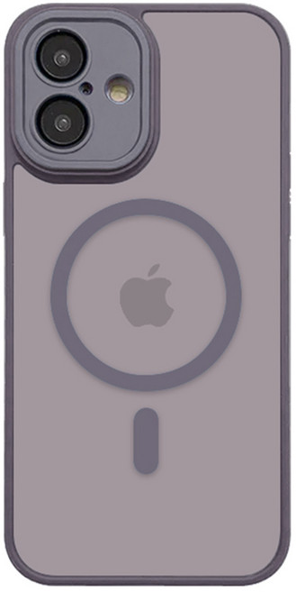 無品牌 iPhone 16 手機殼 鏡頭全包式 MagSafe 磁吸 磨砂霧面 防摔 灰色