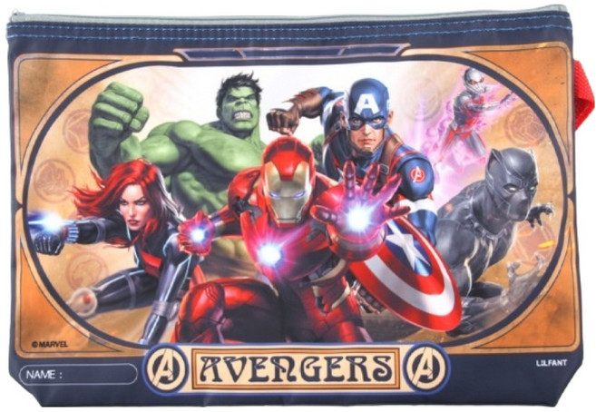 릴팡 마블 도톰한 방수 프리미엄 식판가방, 어벤져스, 1개