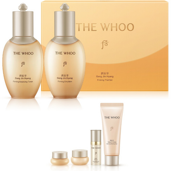 더후 공진향 탄력 트라이얼 밸런싱 토너 50ml + 탄력 에멀전 50ml 세트, 1세트