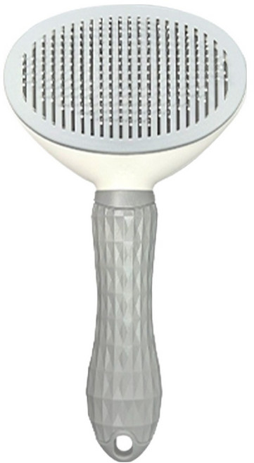 월드크린 반려동물 원터치 저자극 브러쉬, 그레이, 1개