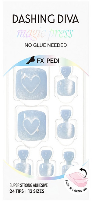데싱디바 매직프레스 페디팁 세트, 러브스카이, 1개