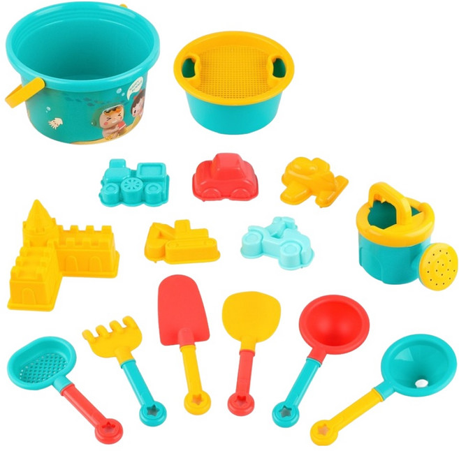 바니랜드 바다마을 모래놀이 16종 세트, 혼합색상, 250g, 1세트