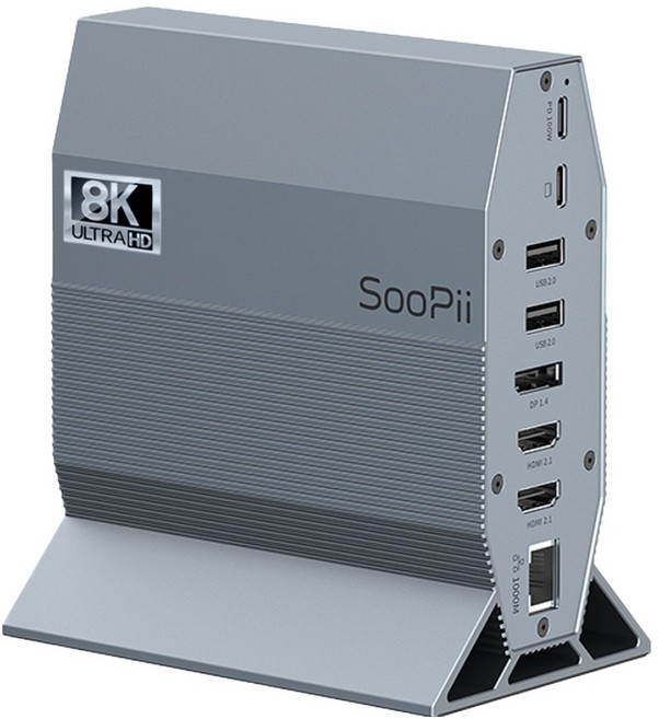 수피 15 in 1 USB4 8K 모니터확장 노트북 맥북 썬더볼트 호환 멀티포트 독 괴물허브 DS200, 실버, 1개