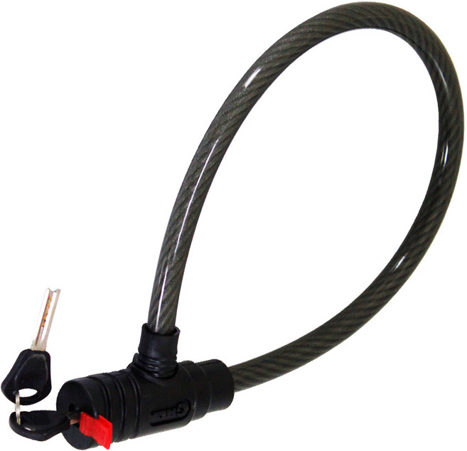 OMAX 歐妹思 黑金剛機車大輪鋼索鎖 台灣製 GHL-839, 黑色, 1個