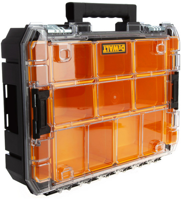 DEWALT 得偉 變形金剛2.0系列 透明蓋防水收納箱 DWST82968-1, 1個
