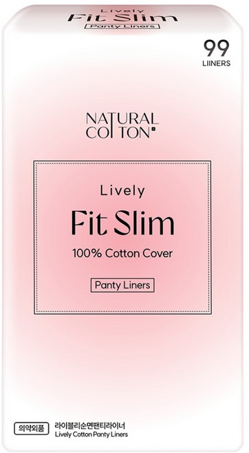 내츄럴코튼 순면 팬티라이너, 일반, 99개입, 1개