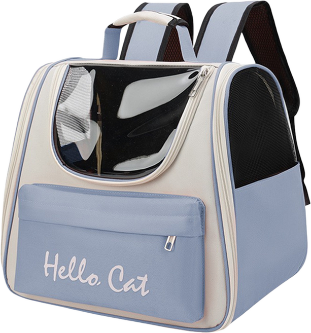 Hello Cat 寵物外出背包 5021, 藍色, 1個