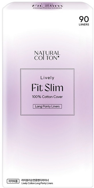 내츄럴코튼 순면 팬티라이너, 롱, 90개입, 1개