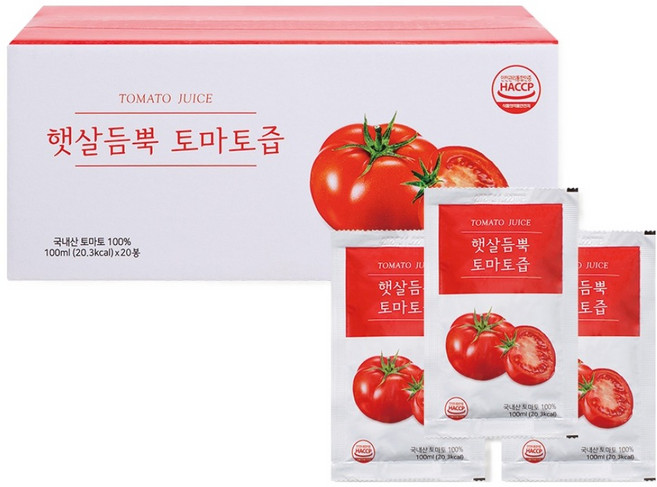 햇살듬뿍 토마토즙, 20개, 100ml