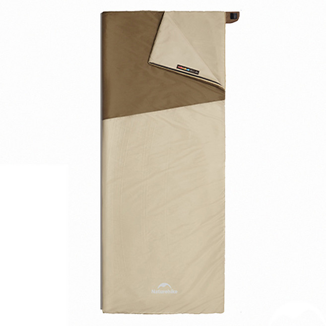 Naturehike 挪客 PL01可拼接迷你信封睡袋 加大款, 深咖拼淺咖, 1個