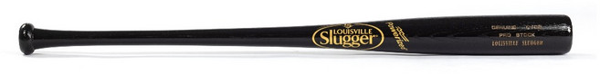 LOUISVILLE Slugger PRO STOCK 系列 CY22 白樺木棒 挖頭設計 LA1262822BKC, 亮黑色, 1支