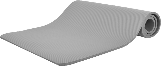 The One 瑜珈墊/防滑墊/地墊 加大加厚款 附綁帶, 1個, 灰色