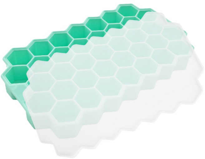 FANCY LIFE 造型矽膠冰格 37格, 1個, 薄荷綠