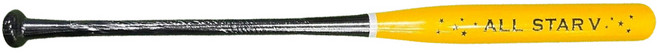 LOUISVILLE Slugger LS All-Star V系列 慢壘 楓木木棒 挖頭設計 LA231905YE, 黃色 + 黑色, 1支