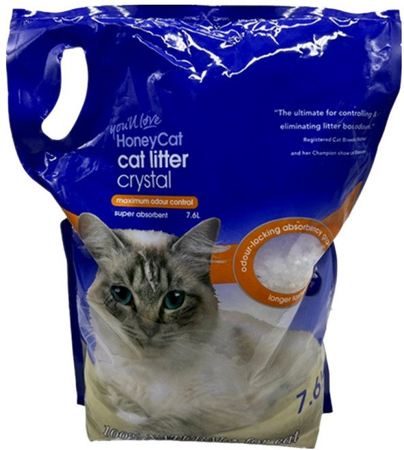 허니캣 흡수형 크리스탈 고양이 모래, 7.6L, 1개