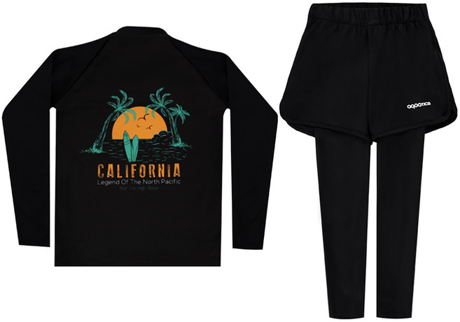 아쿠아티카 아동용 래쉬가드 상의 + 반바지 워터레깅스 세트AQA386+AQA421