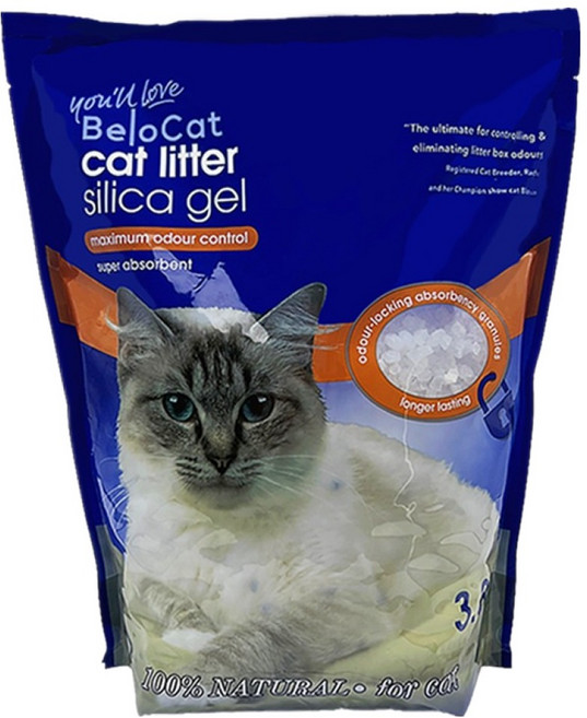 벨로캣 흡수형 크리스탈 고양이 모래, 3.8L, 1개